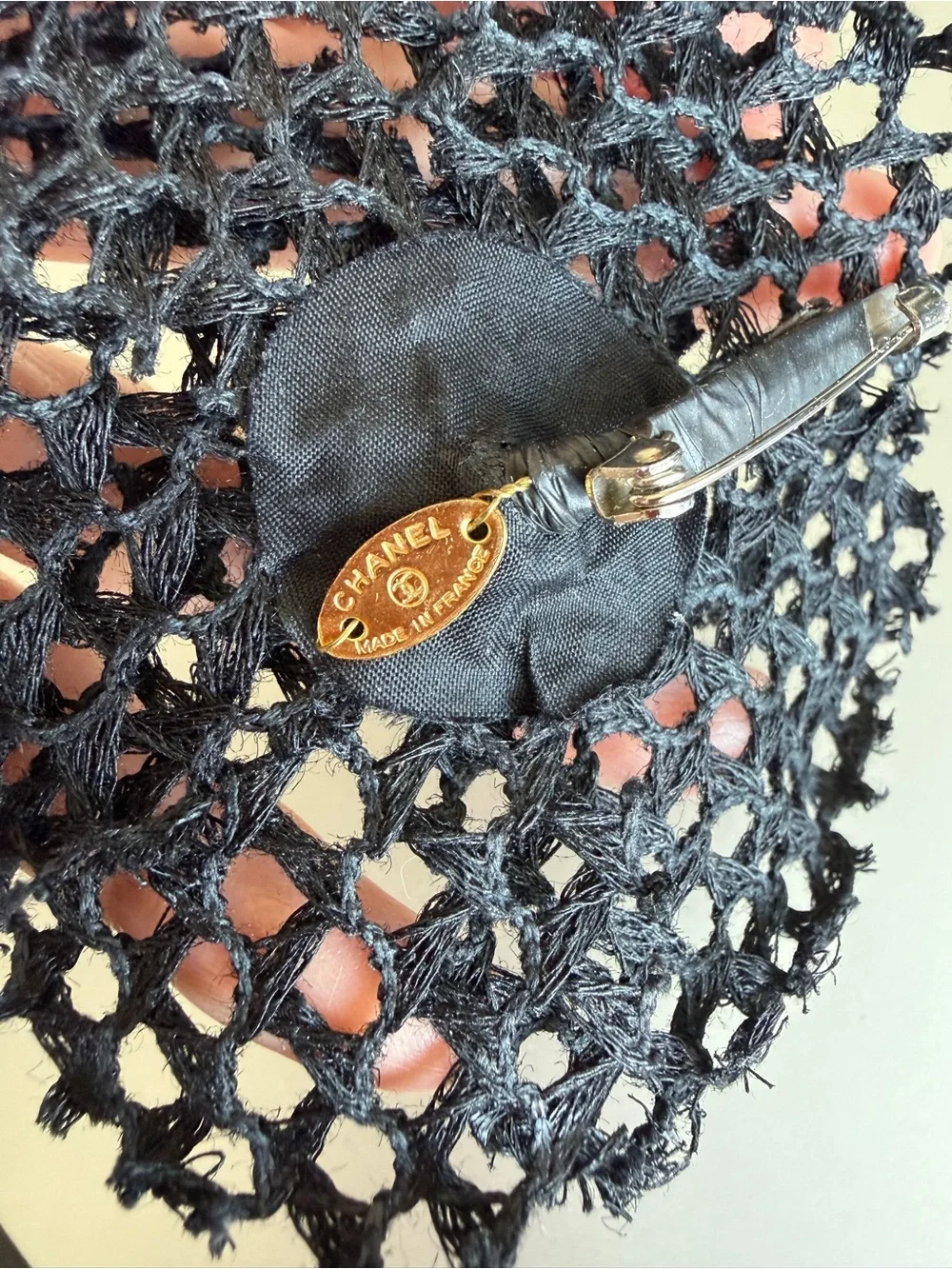 CHANEL Crochet Camellia Brooch